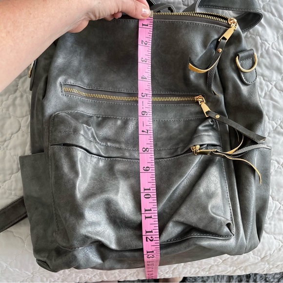 Modem + Chic Dark gray backpack with removable multicolored strap - Picture 5 of 14